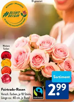 Aldi Süd Fairtrade-Rosen Angebot