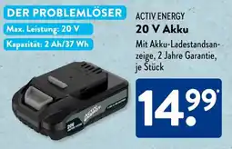 Aldi Süd ACTIV ENERGY 20 V Akku Angebot