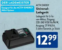 Aldi Süd ACTIV ENERGY Universal- Ladegerät Angebot
