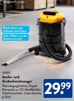 Aldi Süd FERREX Asche- und Grobschmutzsauger Angebot