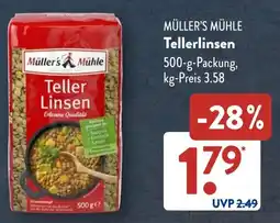 Aldi Süd MÜLLER'S MÜHLE Tellerlinsen Angebot