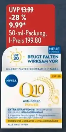 Aldi Süd NIVEA Q10 Anti-Falten Angebot