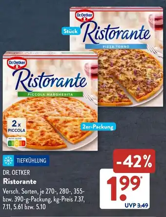 Aldi Süd DR. OETKER Ristorante Angebot