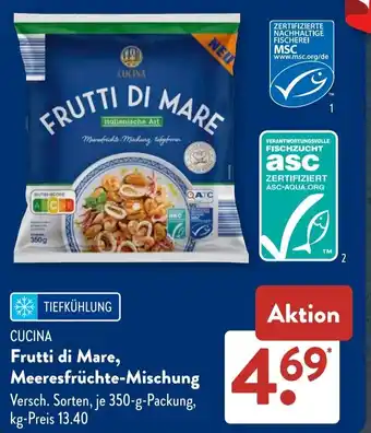 Aldi Süd CUCINA Frutti di Mare, Meeresfrüchte-Mischung Angebot