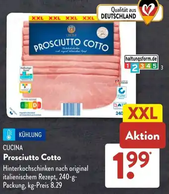Aldi Süd CUCINA Prosciutto Cotto Angebot