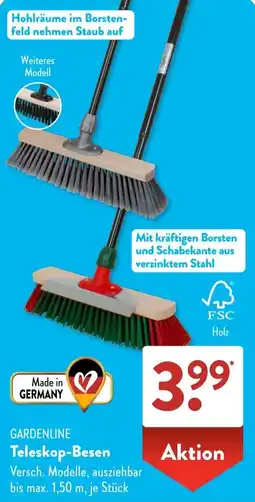 Aldi Süd GARDENLINE Teleskop-Besen Angebot