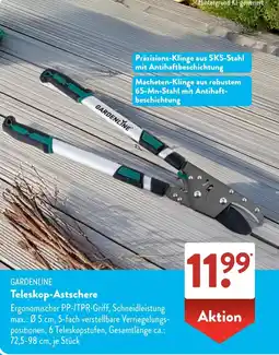 Aldi Süd GARDENLINE Teleskop-Astschere Angebot
