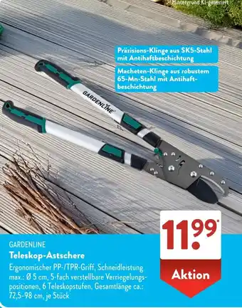 Aldi Süd GARDENLINE Teleskop-Astschere Angebot