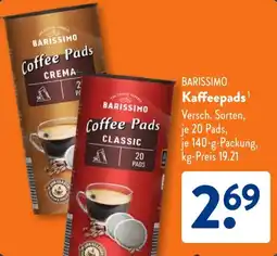 Aldi Süd BARISSIMO Kaffeepads Angebot