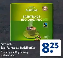 Aldi Süd BARISSIMO Bio-Fairtrade-Mahlkaffee Angebot