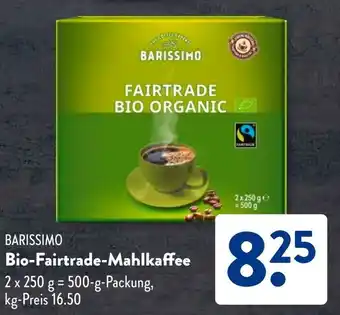Aldi Süd BARISSIMO Bio-Fairtrade-Mahlkaffee Angebot