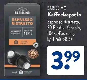 Aldi Süd BARISSIMO Kaffeekapseln Angebot