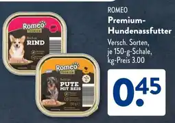Aldi Süd ROMEO Premium- Hundenassfutter Angebot