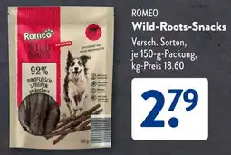 Aldi Süd ROMEO Wild-Roots-Snacks Angebot