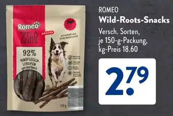 Aldi Süd ROMEO Wild-Roots-Snacks Angebot