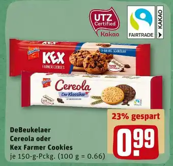 REWE Debeukelaer cereola oder kex farmer cookies Angebot