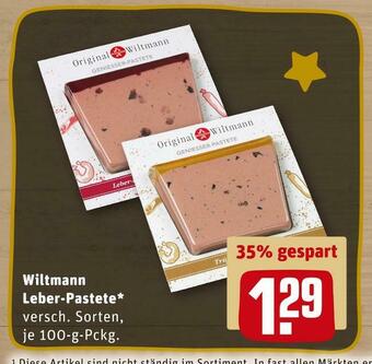REWE Wiltmann leber-pastete Angebot
