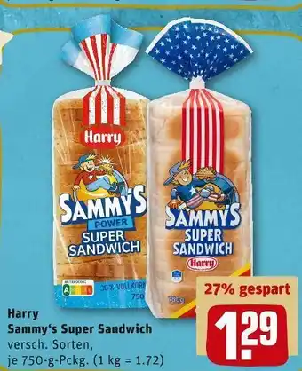 REWE Harry sammy‘s super sandwich Angebot