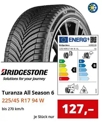 Reifen1+ BRIDGESTONE Turanza All Season 6 Angebot