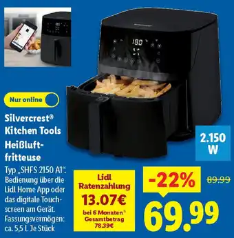 Lidl Silvercrest Kitchen Tools Heißluftfritteuse Angebot