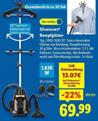Lidl Silvercrest Dampfglätter Angebot