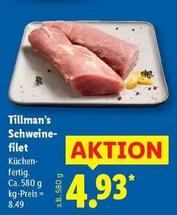 Lidl Tillman's Schweine- filet Angebot