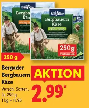 Lidl Bergader Bergbauern Käse Angebot