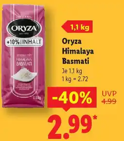 Lidl Oryza Himalaya Basmati Angebot
