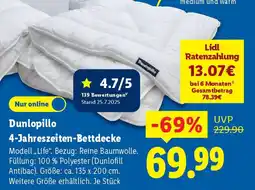 Lidl Dunlopillo 4-Jahreszeiten-Bettdecke Angebot
