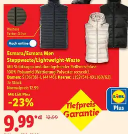 Lidl Esmara/Esmara Men Steppweste/Lightweight-Weste Angebot