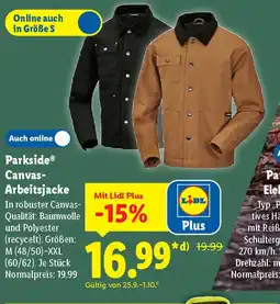 Lidl Parkside Canvas- Arbeitsjacke Angebot