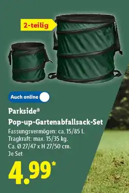 Lidl Parkside Pop-up-Gartenabfallsack-Set Angebot