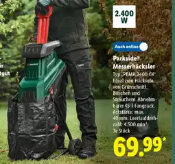 Lidl Parkside Messerhäcksler Angebot