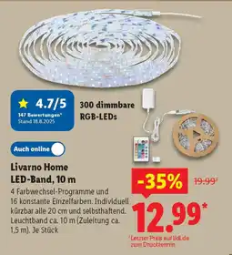 Lidl Livarno Home LED-Band, 10 m Angebot