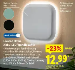 Lidl Livarno Home Akku-LED-Wandleuchte Angebot