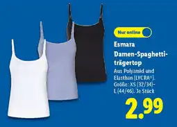 Lidl Esmara Damen-Spaghetti- trägertop Angebot