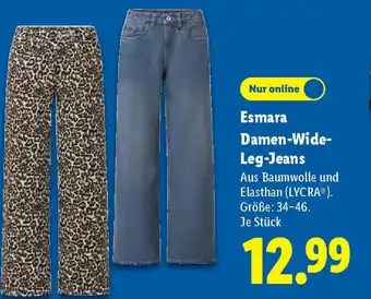 Lidl Esmara Damen-Wide- Leg-Jeans Angebot