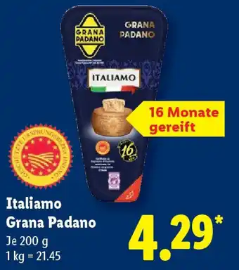 Lidl Italiamo Grana Padano Angebot