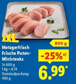 Lidl Metzgerfrisch Frische Puten- Ministeaks Angebot