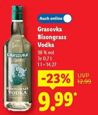 Lidl Grasovka Bisongrass Vodka Angebot