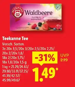 Lidl Teekanne Tee Angebot