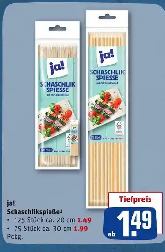 REWE Ja! schaschlikspieße Angebot