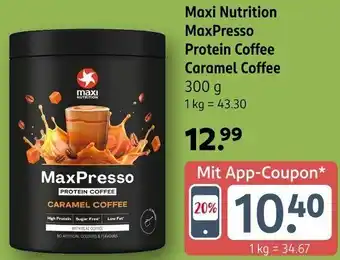 Rossmann Maxi Nutrition MaxPresso Protein Coffee Caramel Coffee Angebot