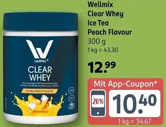Rossmann Wellmix Clear Whey Ice Tea Peach Flavour Angebot