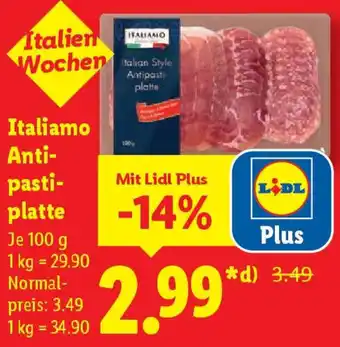 Lidl Italiamo Antipastiplatte Angebot