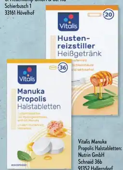 Aldi Süd Vitalis Hustenreizstiller Angebot