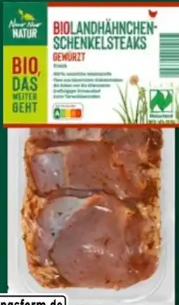 Aldi Süd Nur Natur Bio-Landhähnchen-Schenkelsteaks Angebot