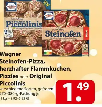 Famila Nord Ost Wagner steinofen-pizza, herzhafter flammkuchen, pizzies oder original piccolinis Angebot