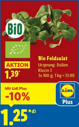 Lidl Bio Feldsalat Angebot