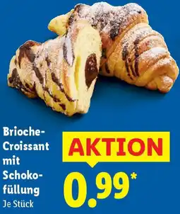Lidl Brioche Croissant mit Schokofüllung Angebot